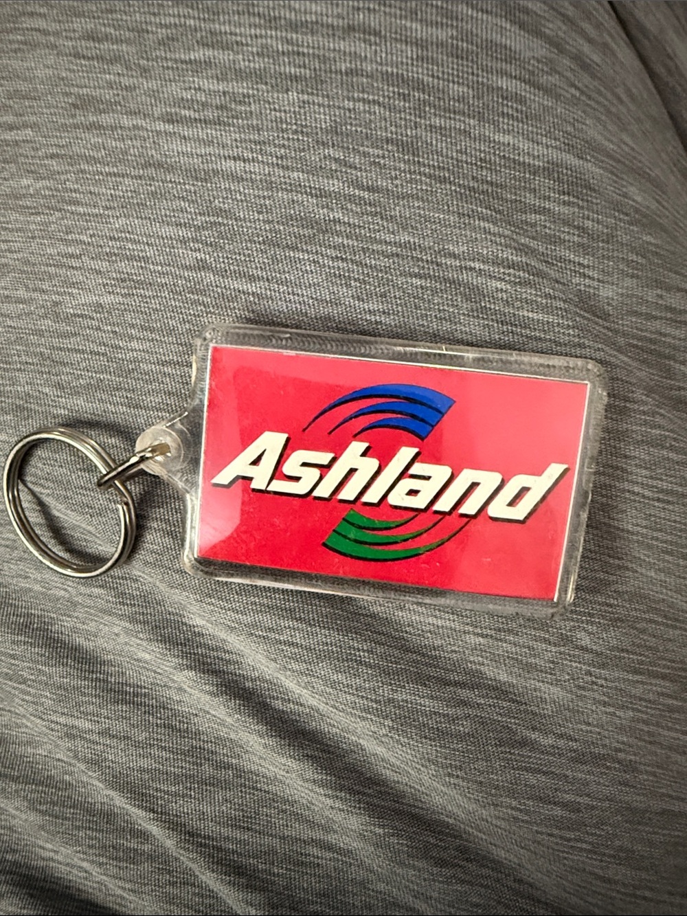 Ashland Red Keychain with Blue and Green Logo